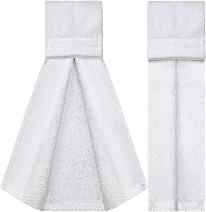 Shimeyao 2 Pcs Cotton Sports Football Towel with Closure Pitching Football Sweat Towel for Sports Gym Men Women Accessories(White,Classic)