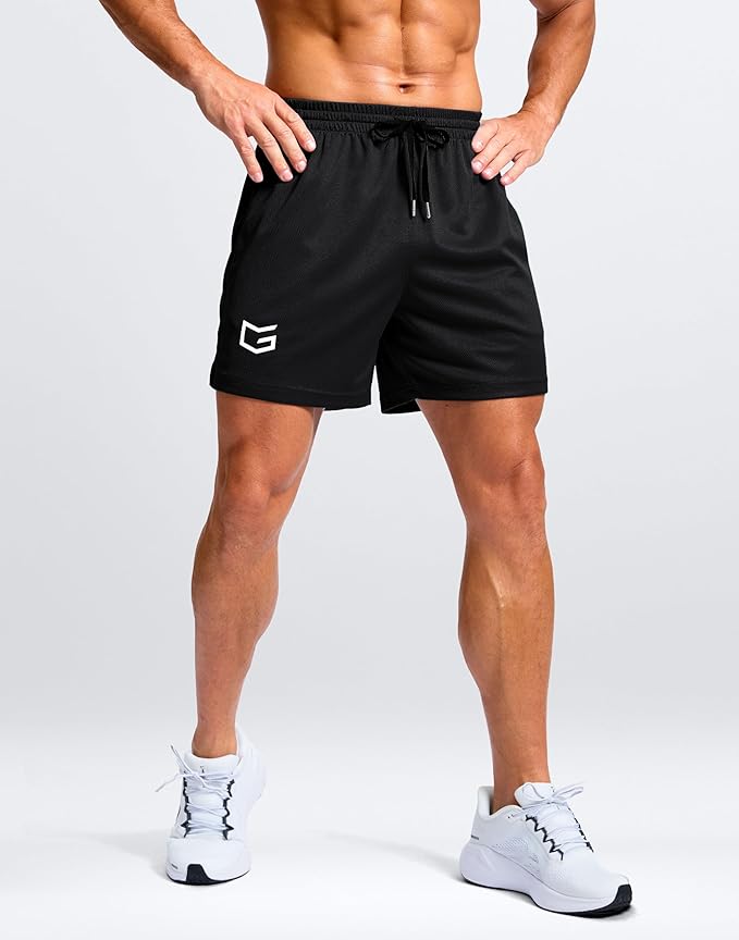 G Gradual Men's Athletic Workout Shorts with Pockets 5"/7"/9" Lightweight Quick Dry Gym Basketball Running Shorts for Men