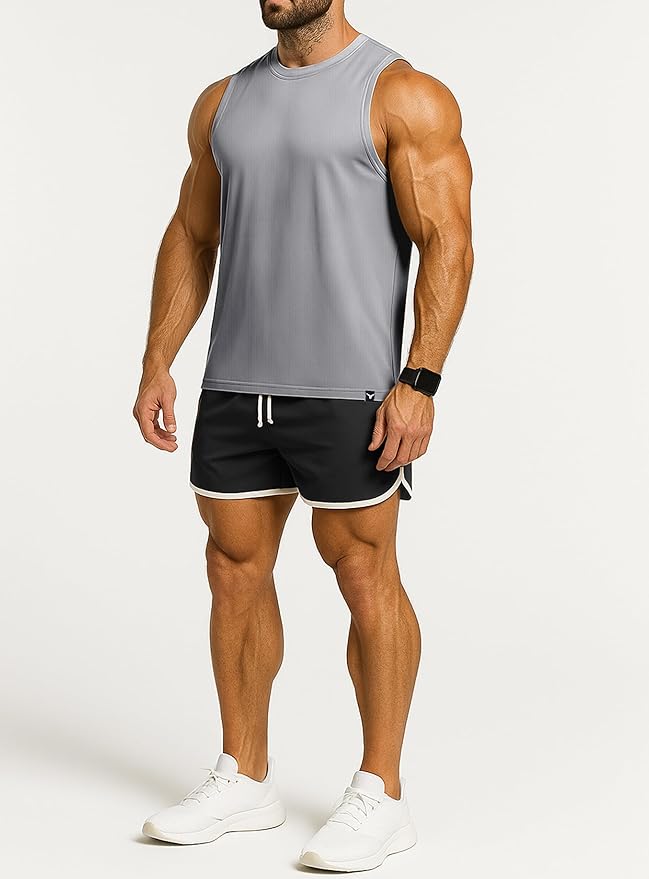 Men's Athletic Tank Tops Sleeveless Muscle Shirts Workout Running Bodybuilding Gym Tanks