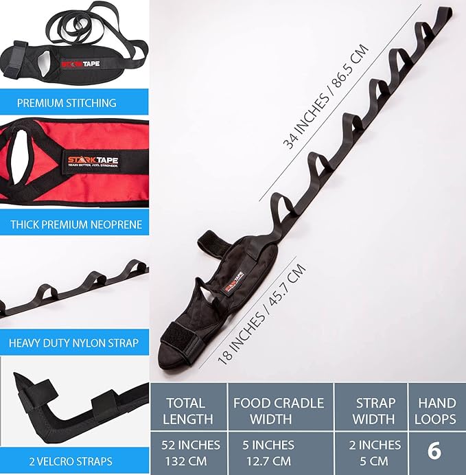 Fitness Foot and Leg Stretcher for Plantar Fasciitis, Improve Strength, Balance Stretches and Achilles Tendonitis, Stretch Loops for Hamstring, Quad, and Calf Pain Relief (Blue)