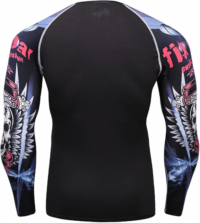 Men's Soft Slim Long Sleeve Dry-Fit Compression Gym Trainning Shirt