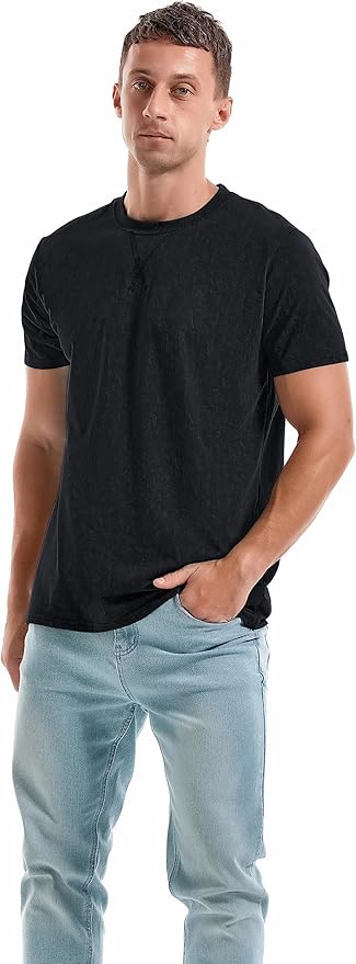 KLIEGOU Men's T-Shirts - Premium Cotton Crew Neck Tees S - 4XL
