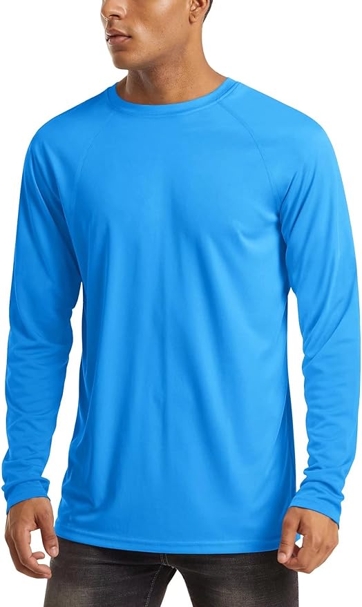 MAGCOMSEN Men's Long Sleeve Shirts UPF 50+ UV Sun Protection Athletic Shirts for Hiking Running Workout Rash Guard