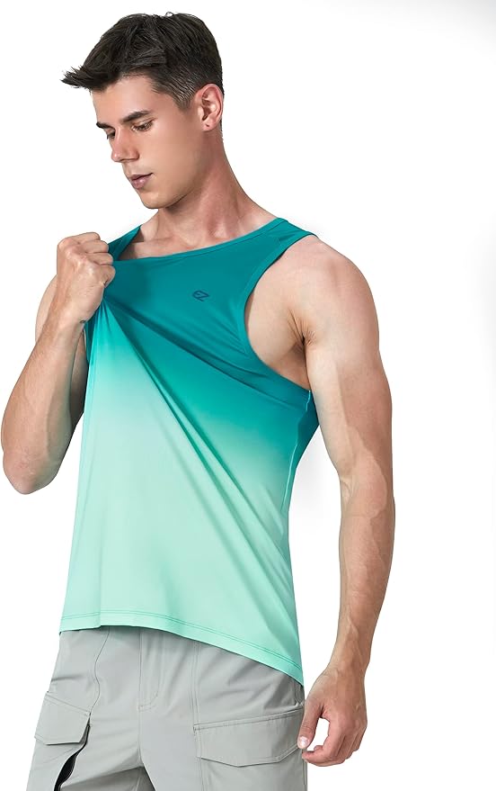 EZRUN Men's Quick Dry Sport Tank Top for Bodybuilding Gym Athletic Jogging Running,Fitness Training Workout Sleeveless Shirts
