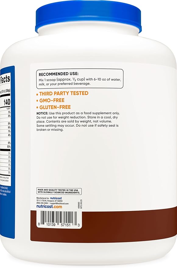 Nutricost Whey Protein Isolate Powder (Milk Chocolate) 5LBS