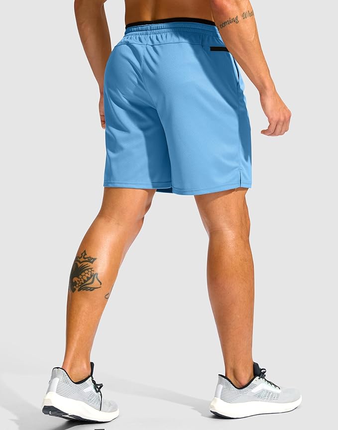 G Gradual Men's Running Athletic Shorts with Zipper Pocket 5"/ 7" Lightweight Quick Dry Gym Workout Shorts for Tennis Active