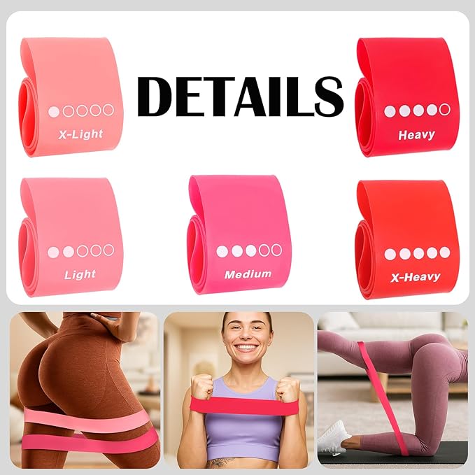 Soulchen 11 Pcs Pink 7 In1 Foam Roller Set Foam Back Roller Massage Stick Exercise Resistance Elastic Bands Plantar Fasciitis Ball Spiky Massager Ball with Bag for Physical Body Therapy Yoga Pilates