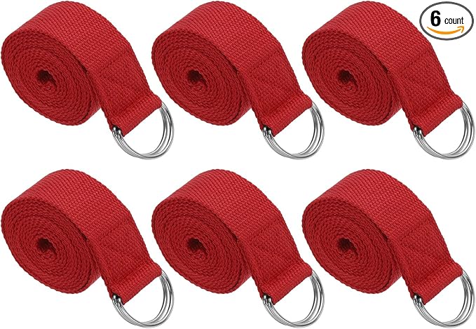 PATIKIL Yoga Strap for Stretching Cotton Yoga Belt with Adjustable Metal D-Ring Buckle Stretch Bands for Fitness Pilates