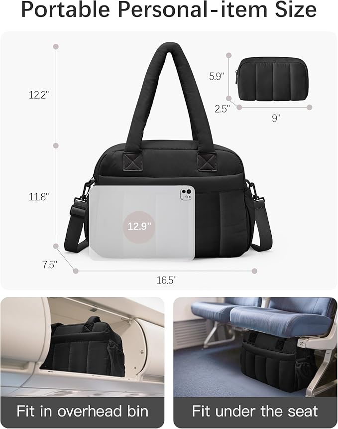 oscaurt Gym Bag for Women Lightweight Duffle Bag for Travel with Toiletry Pouch Water Resistant Carry On Weekender Overnight Duffel