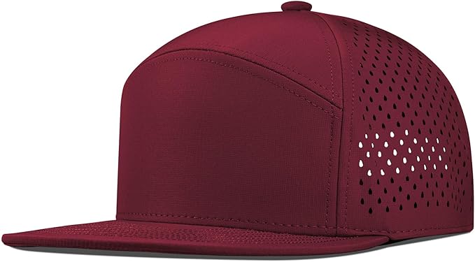 Performance Snapback Hats for Men Women,Flat Bill Cap,Golf,Running,Workout