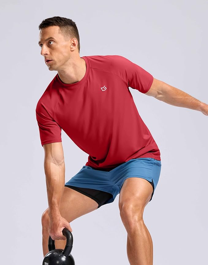 G Gradual Men's Workout Athletic T-Shirts Moisture Wicking Cooling Running Shirts Short Sleeve Performance Tee for Gym Tennis