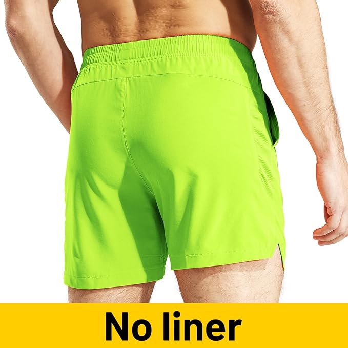 MIER Men's Workout Running Shorts Quick Dry Active 5 Inches Shorts with Pockets, Lightweight, Breathable