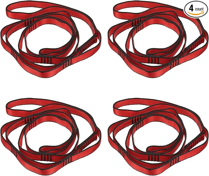 PATIKIL Daisy Chain Straps, Strong Climbing Strap Adjustable Nylon Chain Sling with Loops for Aerial Yoga Hammock Swing