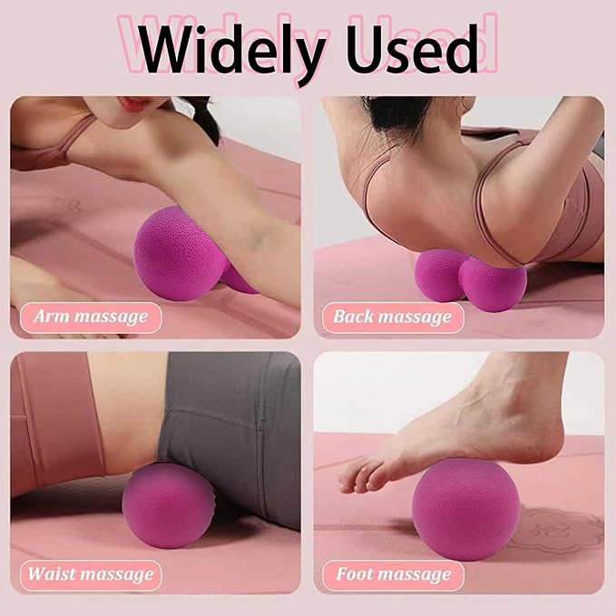 Foam Roller Set for Muscle Massage – 13"x5" Yoga Roller, 16" Spiked Massage Stick, 2.4" Ball, 2.4"x4.7" Peanut Ball, 16" Figure-8 Band & 12" Resistance Band with Foam Handles for Fitness & Recovery