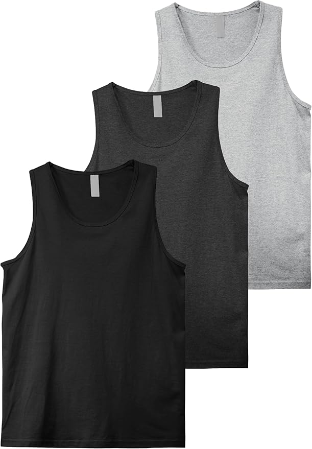 Hat and Beyond Mens Tank Top Soft Performance Boxing Gym Shirts Plain Muscle Tee