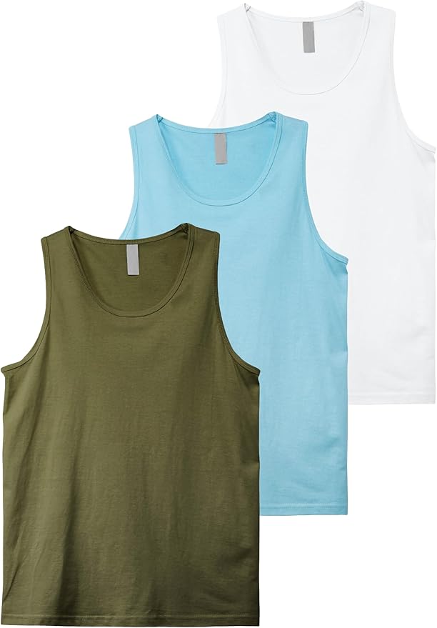 Hat and Beyond Mens Tank Top Soft Performance Boxing Gym Shirts Plain Muscle Tee