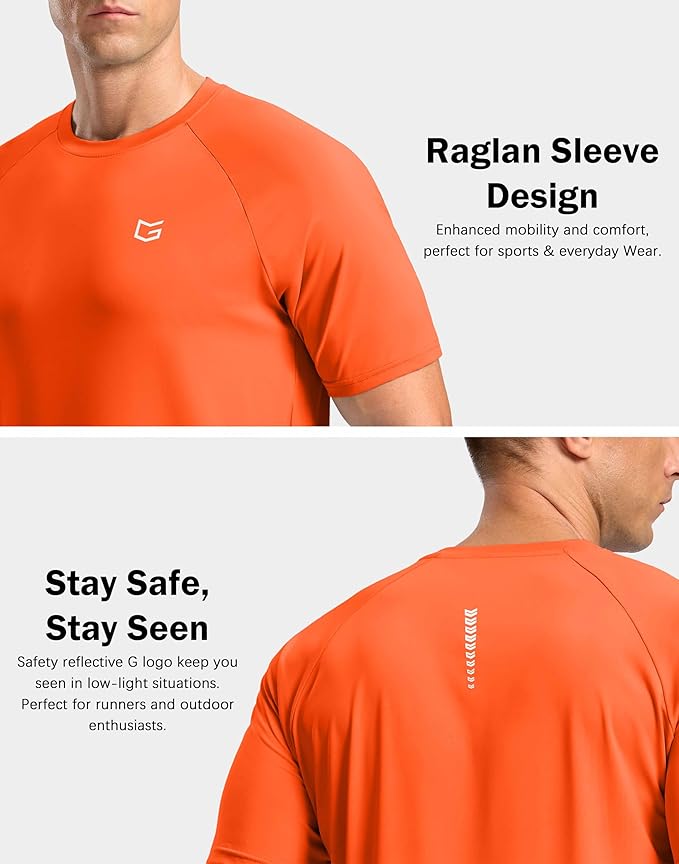 G Gradual Men's Workout Athletic T-Shirts Moisture Wicking Cooling Running Shirts Short Sleeve Performance Tee for Gym Tennis