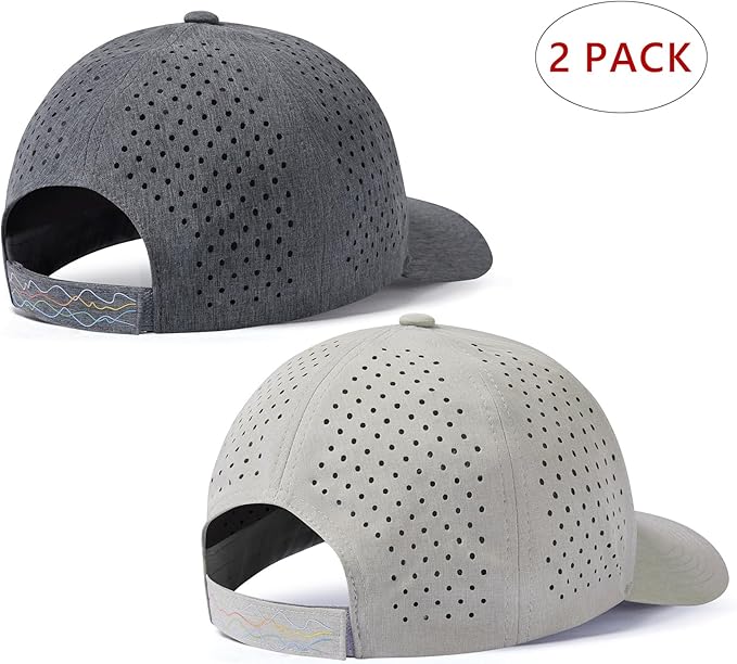 UPF 50+ Performance Water Resistant Baseball Cap Lightweight Breathable Hat Golf Running Boat Hiking for Men Women