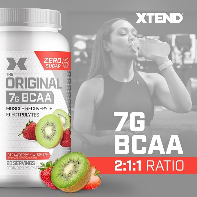 Xtend XTEND Original BCAA Powder 7g BCAA and 2.5g L-Glutamine, Sugar Free Post Workout Muscle Recovery Drink with Amino Acids for Men & Women, 90 Servings