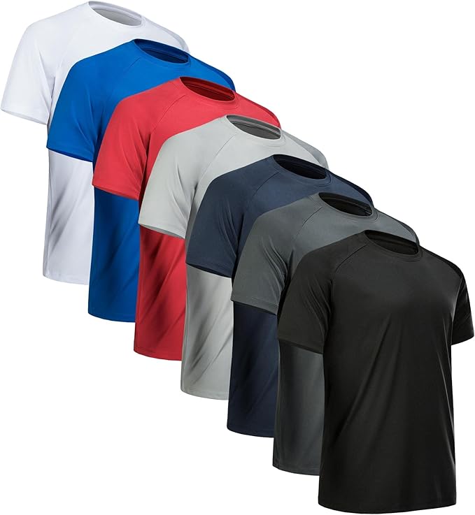 CE' CERDR Mens Workout Shirts Quick Dry Performance Short Sleeve Athletic Shirts