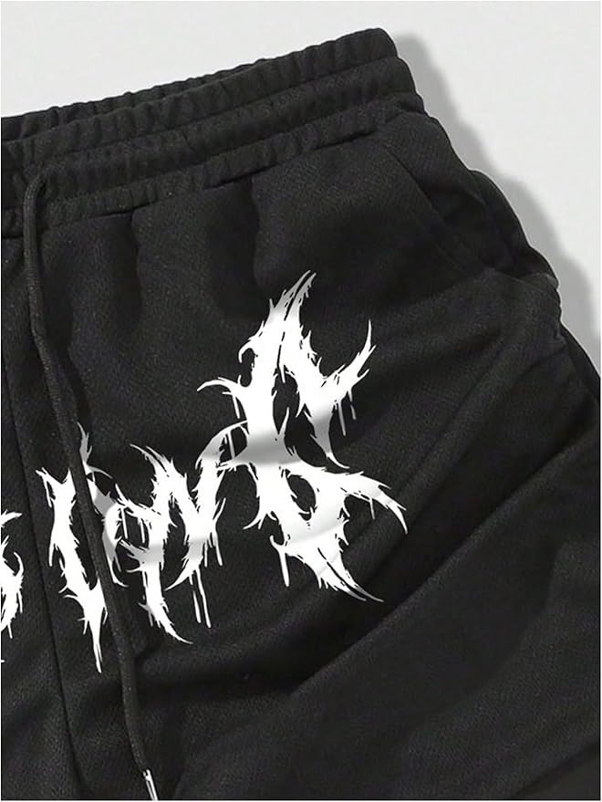 Men's Graphic Shorts with Liner Cross Print Drawstring 2 in 1 Gym Track Bottoms