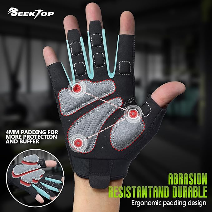 Seektop Workout Gloves for Men and Women, Weight Lifting Gloves with Full Protection, Excellent Grip, Gym, Breathable Exercise Gloves for Weightlifting, Fitness, Training