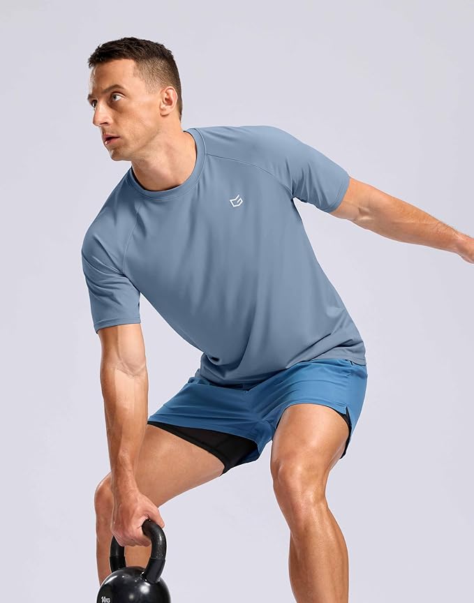 G Gradual Men's Workout Athletic T-Shirts Moisture Wicking Cooling Running Shirts Short Sleeve Performance Tee for Gym Tennis