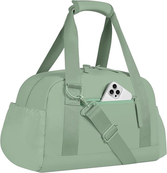 Small Gym Bag 14 inch for Women & Men Mini Gym Duffel Bag with Wet Compartment Waterproof Travel Duffle Bag for Sports Workout Dance