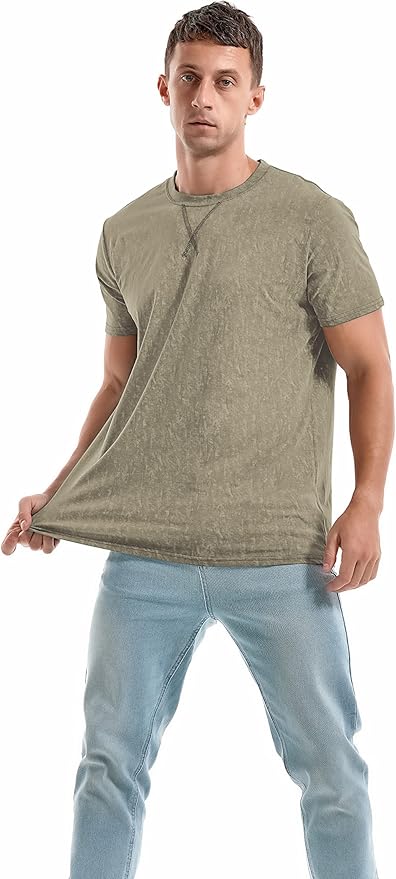 KLIEGOU Men's T-Shirts - Premium Cotton Crew Neck Tees S - 4XL