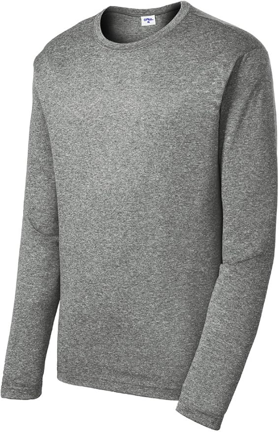 Men's Long Sleeve Moisture Wicking Athletic Shirts, Dry Fit Long Sleeve UV Protection Shirts Men for Workout, Running, Hiking