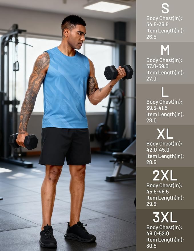 MIER Men's Workout Tank Tops UPF 50+ Swim Shirts Quick Dry Running Sleeveless UV Protection Muscle Tees