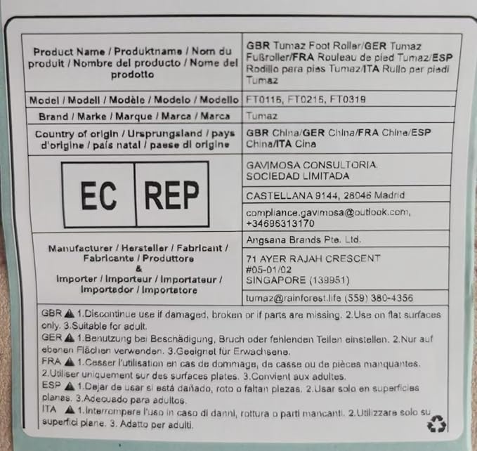 Tumaz Foot Roller for Plantar Fasciitis Relief，Foot Massage Roller for Alleviate Planter Facetious Pain,Arch Pain,Trigger Points & Deep Tissue, Portable - Reflexology Tool,Gray