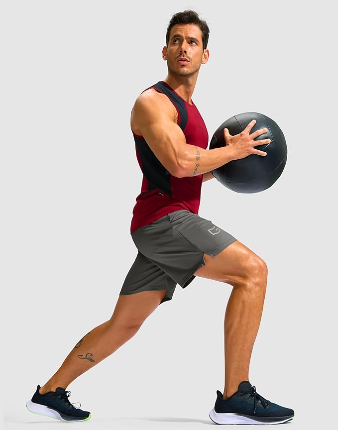 G Gradual Men's Running Athletic Shorts with Zipper Pocket 5"/ 7" Lightweight Quick Dry Gym Workout Shorts for Tennis Active