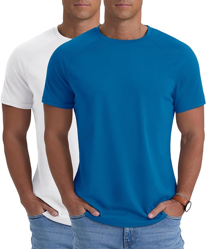 Askdeer Men's T-Shirt Short Sleeve Quick Dry Shirts Lightweight Workout Athletic Tees for Running, Beach, Hiking