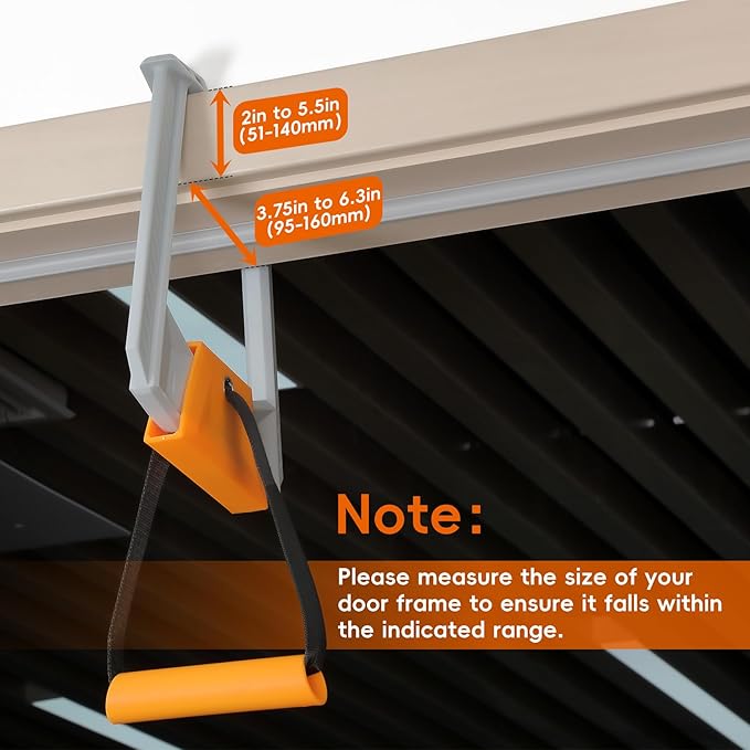 Portable Pull Up Bar for Doorway,Travel Pull Up Bar,Adjustable Home Gym Equipment,Dual Handle Design for Pull-Ups,Maximum Load Capacity of 330lb, No Screws Installation