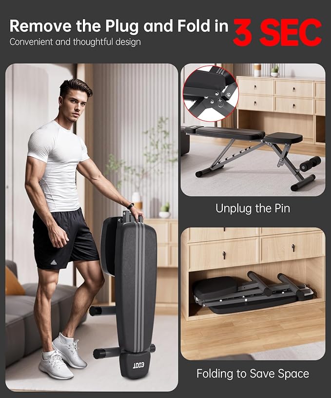 Adjustable Weight Bench for Home Gym, Heavy Duty Workout Bench Up to 880/1500 LBS, Decline Incline Strength Training Bench for Full Body Exercise