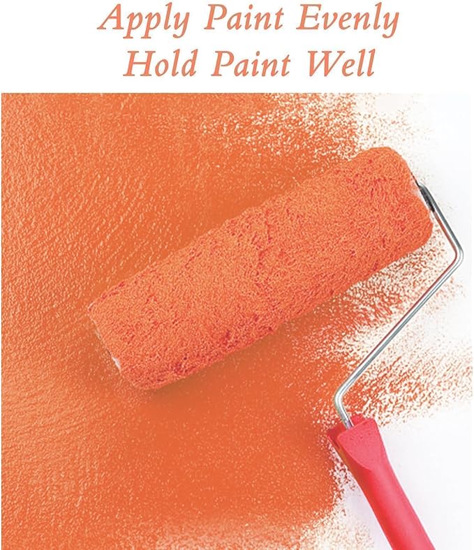 King Origin Paint Roller Covers, 18 Pack, 9 Inch Paint Roller, 3/8 Nap High Dense Roller Covers for Smooth and Textured Rough Surfaces