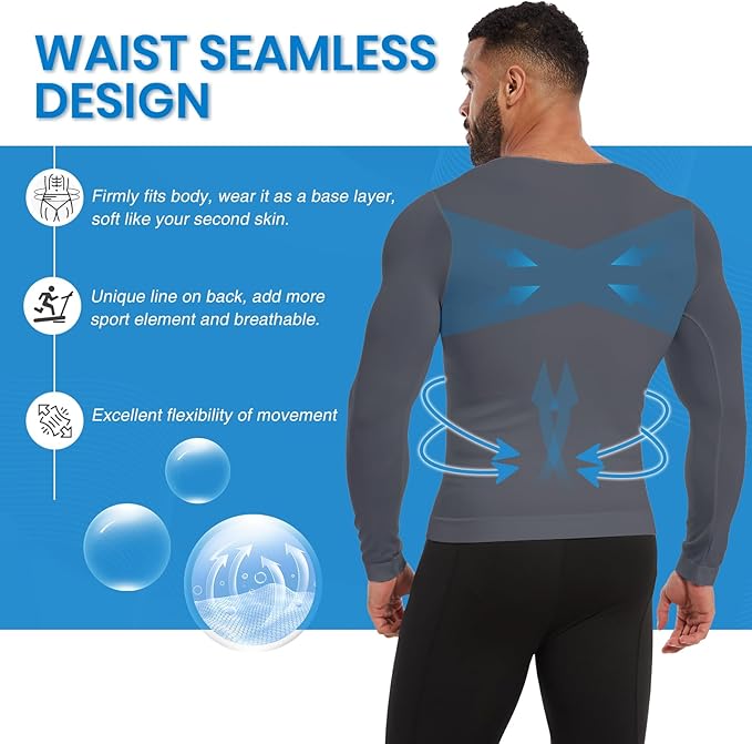 Gynecomastia Compression Shirt Men, Slimming Undershirt Compression Tank Top Mens Shapewear Body Shaper
