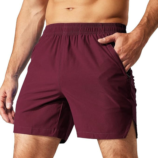 MIER Men's Workout Running Shorts Quick Dry Active 5 Inches Shorts with Pockets, Lightweight, Breathable