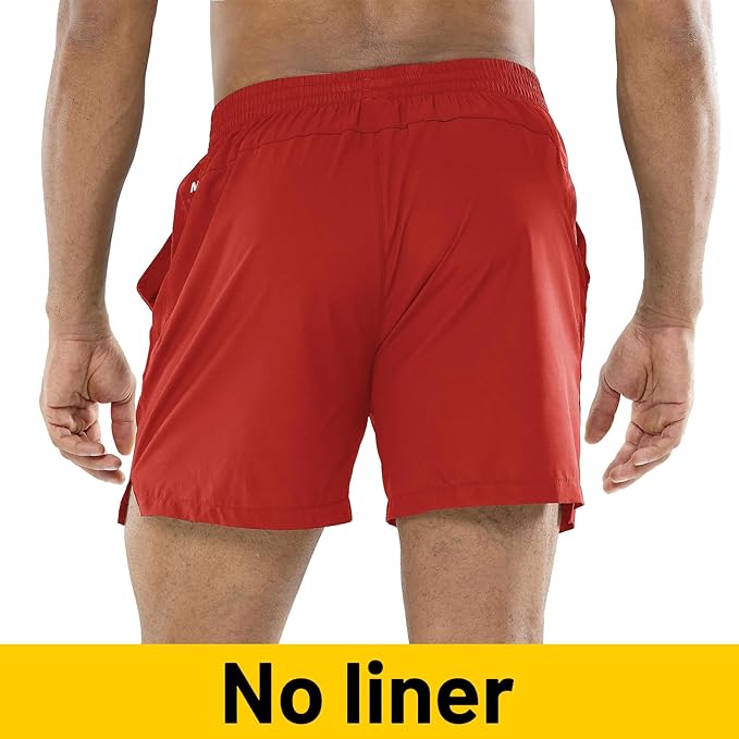 MIER Men's Workout Running Shorts Quick Dry Active 5 Inches Shorts with Pockets, Lightweight, Breathable
