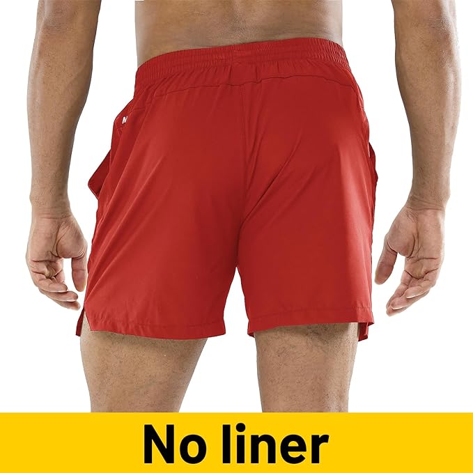 MIER Men's Workout Running Shorts Quick Dry Active 5 Inches Shorts with Pockets, Lightweight, Breathable