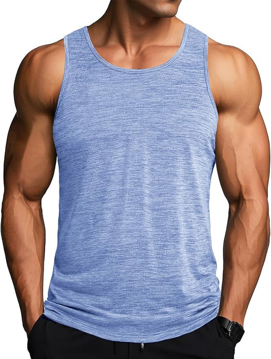 MAGCOMSEN Mens Workout Tank Tops Undershirt Cotton Muscle Athletic Sleeveless Shirts for Gym