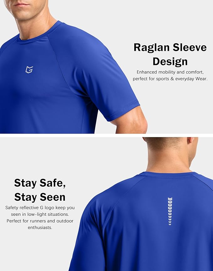 G Gradual Men's Workout Athletic T-Shirts Moisture Wicking Cooling Running Shirts Short Sleeve Performance Tee for Gym Tennis