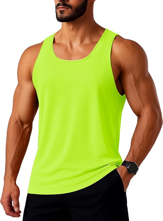 TACVASEN Mens Workout Tank Top UPF 80+ Y-Back Muscle Shirts Quick Dry Sleeveless Tee Shirt for Swim Beach Gym Athletic