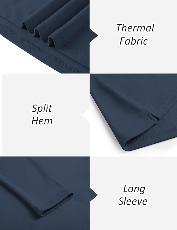 COOFANDY Mens Mock Turtleneck Long Sleeve Shirts Basic Thermal Turtle Neck Undershirt Lightweight Pullover Sweaters Top