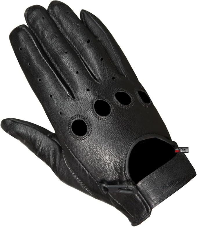 New Biker Police Leather Motorcycle Driving Riding Racing Gloves Real Natural Leather Touchscreen Ventilation Men Women Automotive ATV Dirt Bike Cycling Comfortable Adjustable Full Finger Black XL