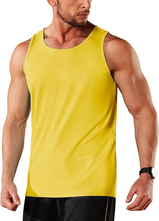 TACVASEN Men's Workout Tank Tops Sleeveless UPF 50+ Summer Sun Shirts Quick Dry for Running Swim Gym Beach