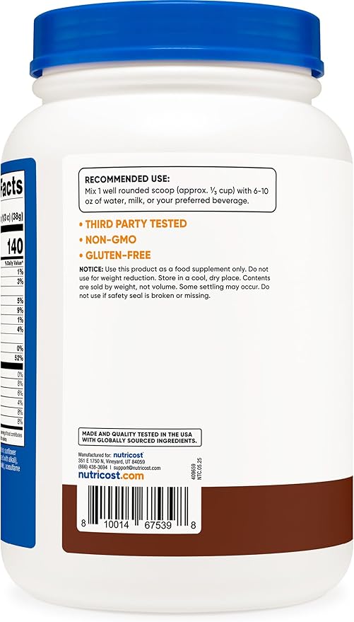 Nutricost Whey Protein Isolate (Milk Chocolate) 2LBS