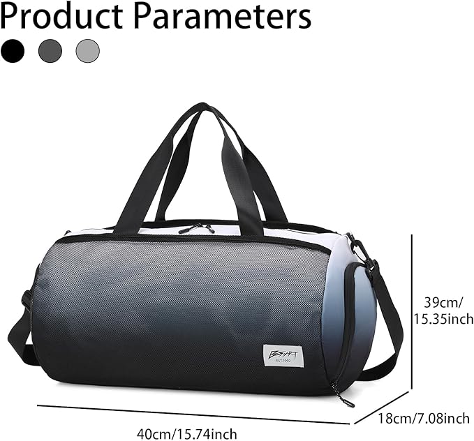 BE SMART Waterproof Mens Gym Bag with Shoe Compartment, Duffle Bags with Wet Pocket for Men, Lightweight Large Sport Duffel Option With Tpu Pocket for Overnight Weekender, Fitness, Swim, Boxing,Travel