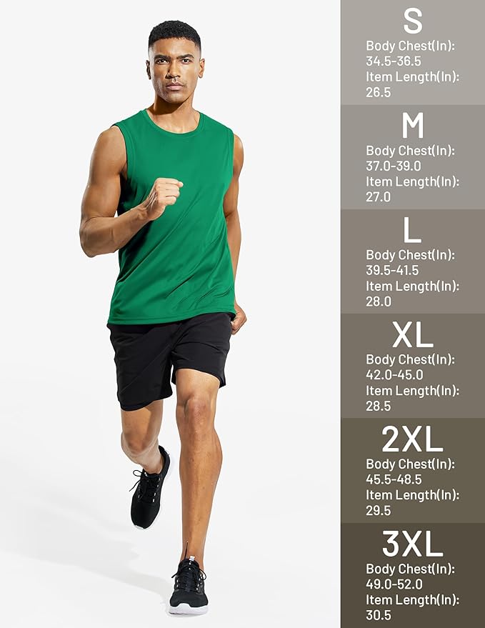 MIER Men's Workout Tank Tops UPF 50+ Swim Shirts Quick Dry Running Sleeveless UV Protection Muscle Tees